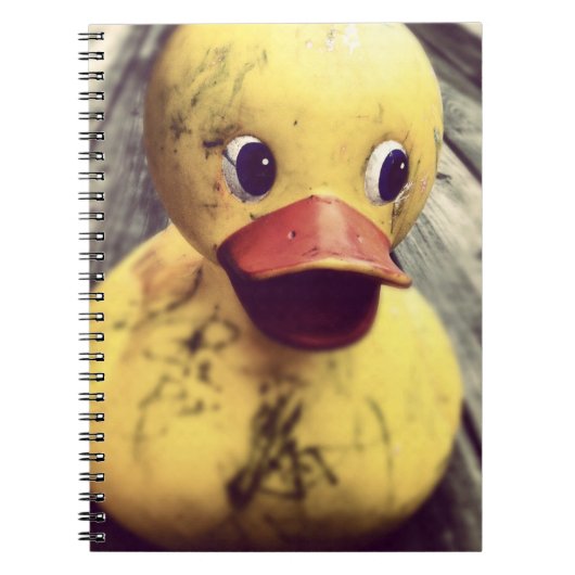 Carnet Rubber Jaune Ducky a besoin d'un bain ! (Devant)