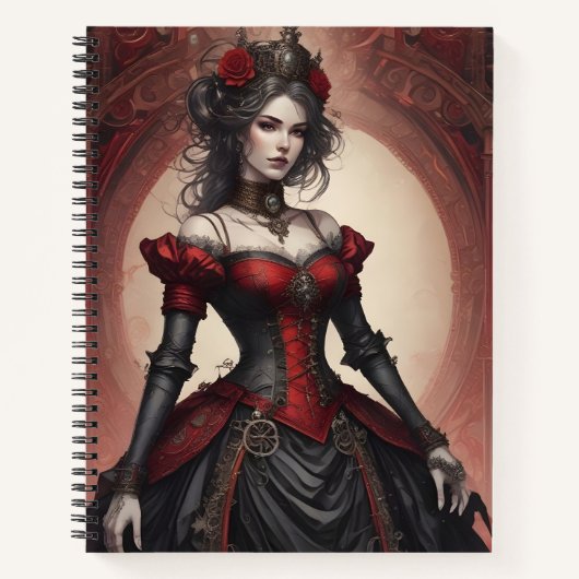 Carnet Ruby & Black Steampunk (Devant)