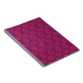 Carnet "Ruby flowers” floral arabesque pattern (Côté Droit)