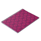 Carnet "Ruby flowers” floral arabesque pattern (Côté gauche)