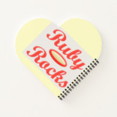 CARNET RUBY ROCKS ROUGE ET CRÈME NOTEPAD (Dos)