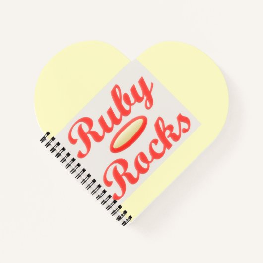 CARNET RUBY ROCKS ROUGE ET CRÈME NOTEPAD (Devant)