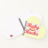 CARNET RUBY ROCKS ROUGE ET CRÈME NOTEPAD (Intérieur)