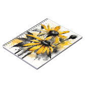 Carnet Rudbeckia - Fleurs aquarelle (Côté gauche)