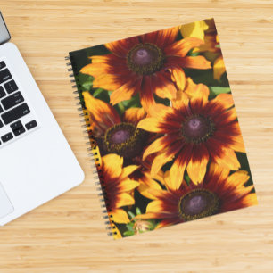 Carnet Rudbeckias jaune et bronze Floral