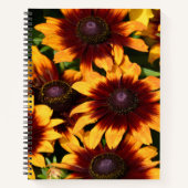 Carnet Rudbeckias jaune et bronze Floral (Devant)