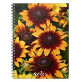 Carnet Rudbeckias jaune et bronze Floral (Devant)