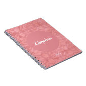 Carnet Ruddy Pink Batik Nom et année (Côté Droit)