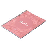 Carnet Ruddy Pink Batik Nom et année (Côté gauche)