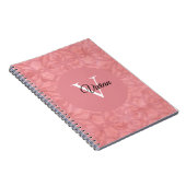 Carnet Ruddy Pink Batik Nom Monogramme (Côté Droit)