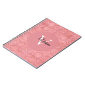 Carnet Ruddy Pink Batik Nom Monogramme (Côté gauche)