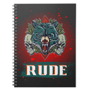 Carnet rude, crâne et ours