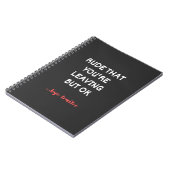 Carnet Rude Que tu pars, mais d'accord (Côté gauche)
