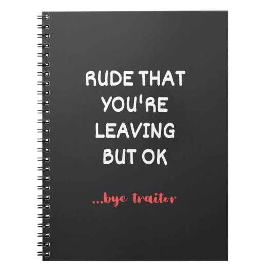 Carnet Rude Que tu pars, mais d'accord (Devant)