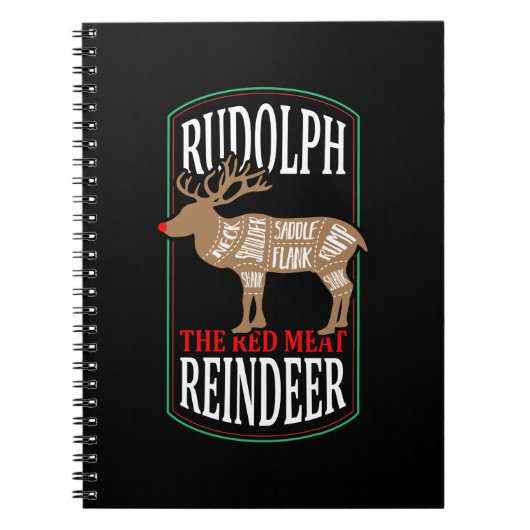 Carnet Rudolph le Renne à Viande Rouge (Devant)