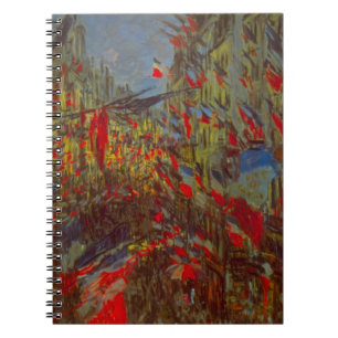 Carnet Rue Montorgueil aux drapeaux de Claude Monet