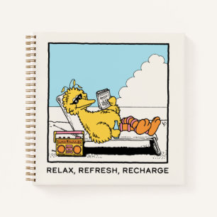 Carnet Rue Sésame Big Bird Relax Refresh Recharge