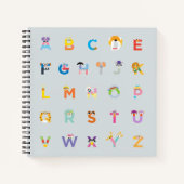 Carnet Rue Sésame | Lettres de l'alphabet (Devant)