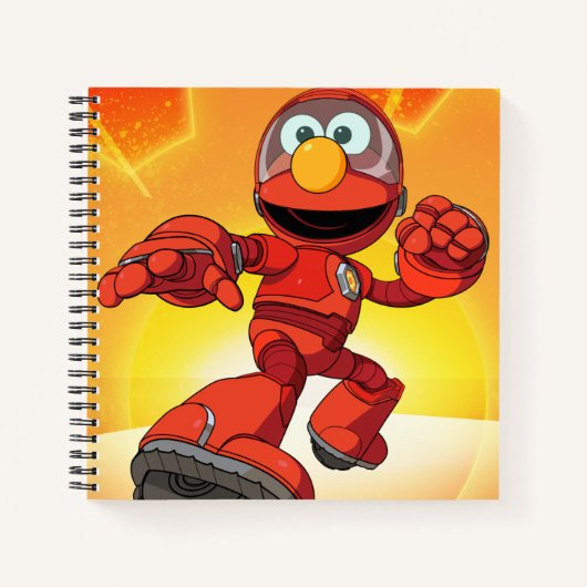 Carnet Rue Sésame | Méca Builders Elmo En Action (Devant)