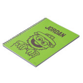 Carnet Rue Sesame | Oscar le Grouch Vert brillant (Côté gauche)