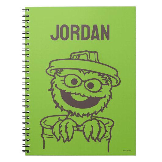 Carnet Rue Sesame | Oscar le Grouch Vert brillant (Devant)