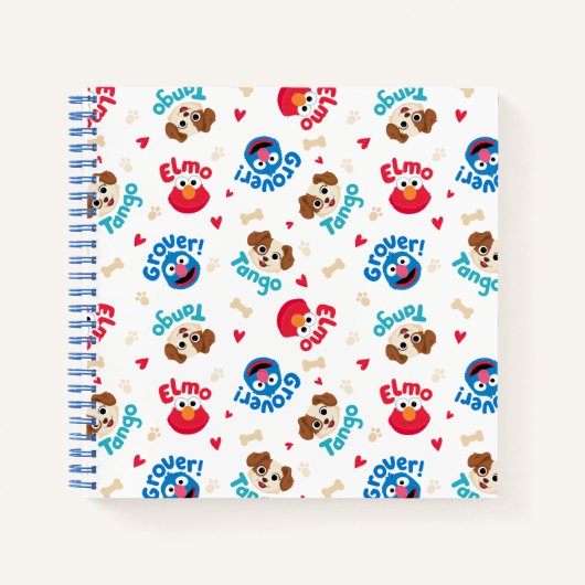 Carnet Rue Sésame | Tango, Elmo et Motif Grover (Devant)
