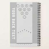 Carnet Ruelles de bowling avec gouttes Texte personnalisé (Verso)