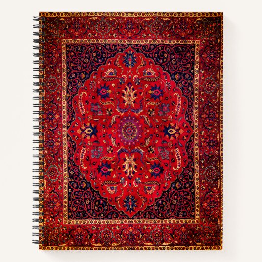 Carnet Rug perse rouge de Mashhad (Devant)