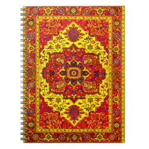 Carnet RUG PERSIEN - Rouge et Jaune