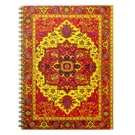Carnet RUG PERSIEN - Rouge et Jaune (Devant)