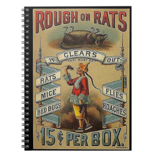 Carnet rugueux sur des rats