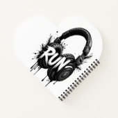 Carnet RUN Headphones Street Art Sticker (Dos)