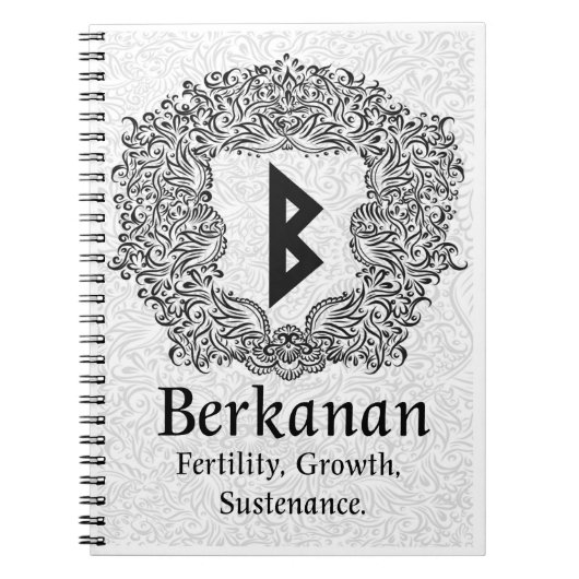 Carnet Rune Berkanan /Fertilité / Version blanche (Devant)