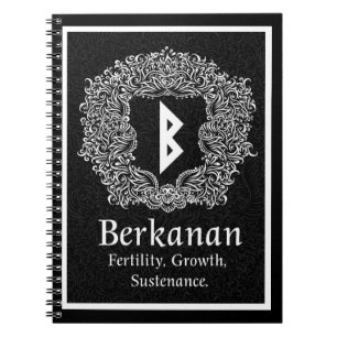 Carnet Rune Berkanan /Fertilité / Version noire