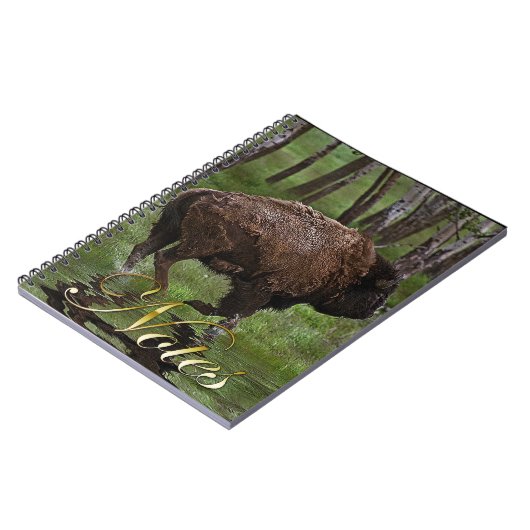 Carnet Running Buffalo & Forest, Bison-lover's Design (Côté gauche)