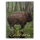 Carnet Running Buffalo & Forest, Bison-lover's Design (Devant)