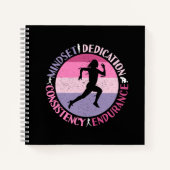 Carnet Running Mindset - Citation d'endurance de la fille (Devant)