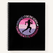 Carnet Running Mindset - Citation d'endurance de la fille (Devant)