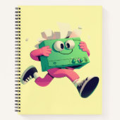 Carnet Running Printer with Flying Papers – Tech Humor (Devant)