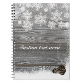 Carnet Russe de Snowflakes & Pinecones d'hiver (Devant)