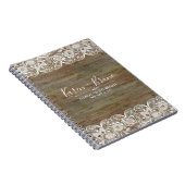 Carnet Russe Faux Bois & Dentelle Blanche (Côté Droit)