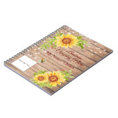 Carnet Russe Floral Yellow Sunflower Business (Côté gauche)
