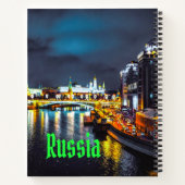 Carnet Russie ou Fédération de Russie Moscou la nuit (Dos)