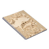 Carnet Rustic Antique Musical Notes (Côté Droit)