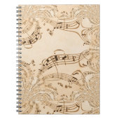 Carnet Rustic Antique Musical Notes (Devant)