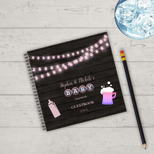 Carnet Rustic Baby est en train de brasser Baby shower ro