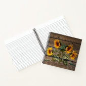 Carnet Rustic Barn Wood Sunflower (Intérieur)