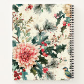 Carnet Rustic Bird et Poinsettia Motif de Noël (11) (Dos)