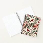 Carnet Rustic Bird et Poinsettia Motif de Noël (14) (Intérieur)