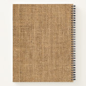 Carnet Rustic Burlap Logo Agent Immobilier Realtor (Dos)